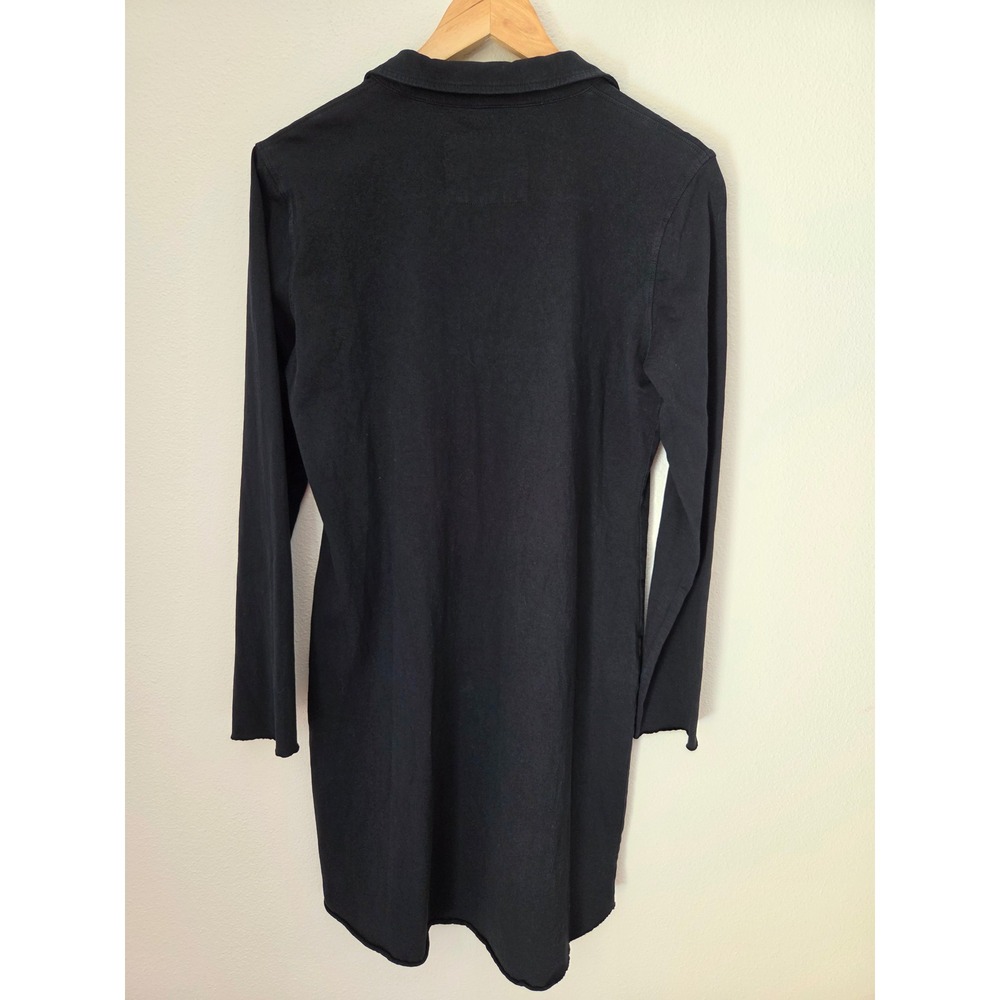 Frank & Eileen Tee Lab Navy Blue Cotton Jersey V-Neck Shirt Dress Small - Picture 3 of 9